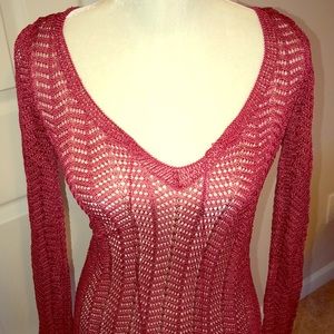Sheer crotchet-like cover up / top